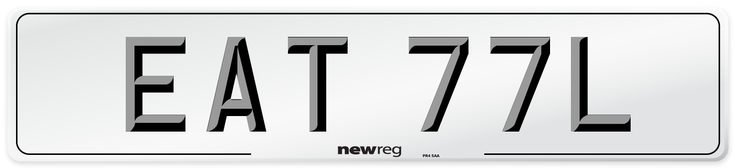 EAT 77L Number Plate from New Reg